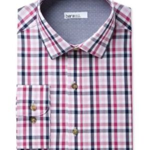 bar III pink striped button down shirt